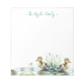 Waterverf eenden gepersonaliseerd briefpapier notitieblok (Voorkant)