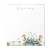 Waterverf eenden gepersonaliseerd briefpapier notitieblok (Voorkant)