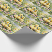 Waterverf Eenden in Wildflower Meadow Cadeaupapier (Hoek)