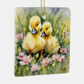 Waterverf Eenden in Wildflower Meadow Keramisch Ornament (Rechts)