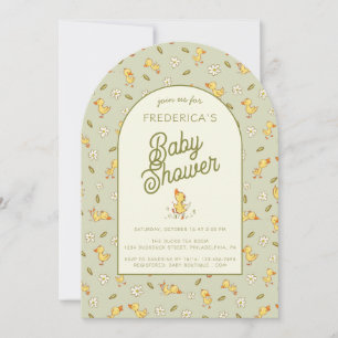 Waterverf eendje Baby shower Kaart