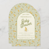 Waterverf eendje Baby shower Kaart (Voorkant / Achterkant)