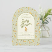 Waterverf eendje Baby shower Kaart (Staand voorkant)