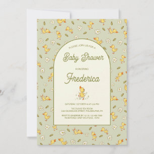 Waterverf eendje Baby shower Kaart