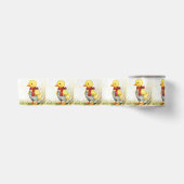 Waterverf Eendje met Gouden Overall Satijnen Lint (Voorkant)