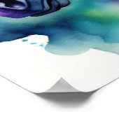 Waterverf Eenhoorn in Snoep Kleuren II Poster (Hoek)