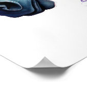 Waterverf Eenhoorn in Snoep Kleuren III Poster (Hoek)