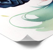 Waterverf Eenhoorn in Snoep Kleuren IV Poster (Hoek)