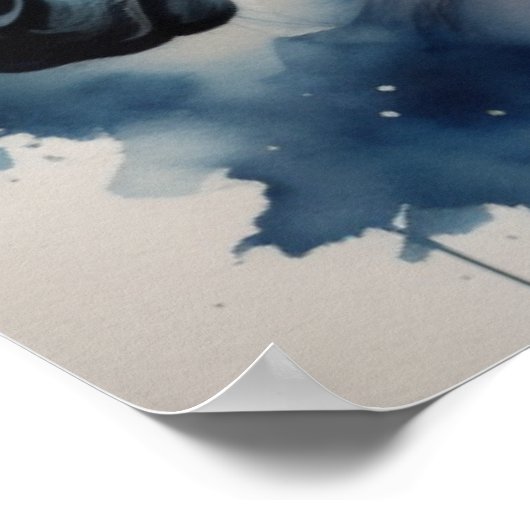 Waterverf Eenhoorn in Soft Muted Colours IV Poster (Hoek)