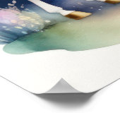 Waterverf Eenhoorn in Soft Pastels II Poster (Hoek)