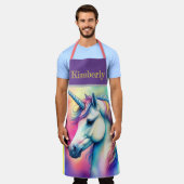 Waterverf Eenhoorn in Zachte Pastels Schort (Gedragen)
