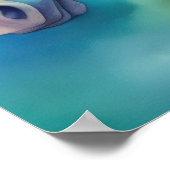 Waterverf Eenhoorn in Zachte Pastels VIII Poster (Hoek)