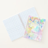 Waterverf eenhoorn kind van de regenboog notitieboek (Binnen)