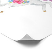 Waterverf Eenhoorn Meisjeskamer Kinderen Muurstick Poster (Hoek)