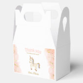 Waterverf Eenhoorn pastel glitter Verjaardagsgevel Bedankdoosjes (Geopend)