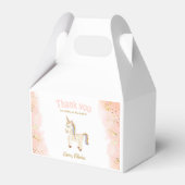 Waterverf Eenhoorn pastel glitter Verjaardagsgevel Bedankdoosjes (Voorkant Zijde)