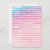 Waterverf eenhoorn pickleball verjaardagsuitnodigi kaart (Achterkant)