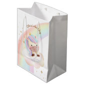 Waterverf Eenhoorn Rainbow Party Favor Bag Medium Cadeauzakje (Voorkant Gekanteld)