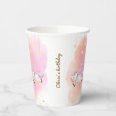 Waterverf Eenhoorn Rainbow Party Papier Cups Papieren Bekers (Links)