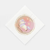 Waterverf Eenhoorn Rainbow Party Servetten (Hoek)