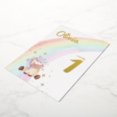 Waterverf Eenhoorn Rainbow Party Uitnodiging (Gedraaid)