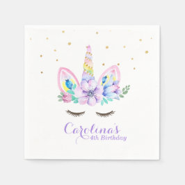 Waterverf Eenhoorn Servet