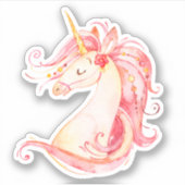  waterverf eenhoorn sticker (Voorkant)