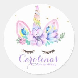 Waterverf Eenhoorn Sticker