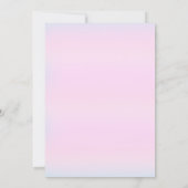 Waterverf Eenhoorn Verjaardagsfeestuitnodiging Kaart (Achterkant)