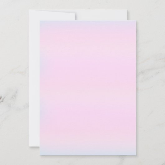 Waterverf Eenhoorn Verjaardagsfeestuitnodiging Kaart (Achterkant)