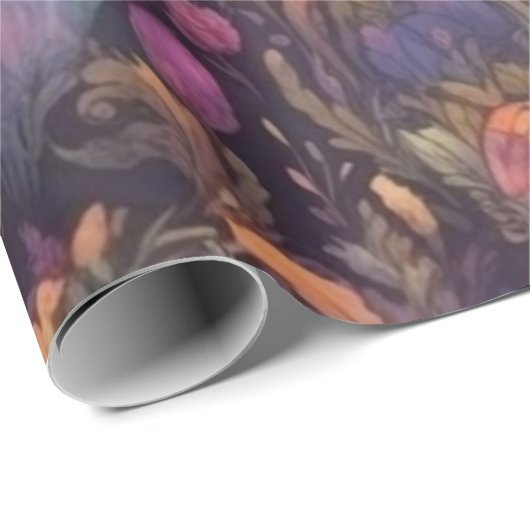 Waterverf eenhoorn voor Halloween Pattern Cadeaupapier (Rol Hoek)