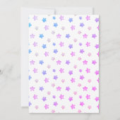 Waterverf eenhoornballonnen jarig kaart (Achterkant)