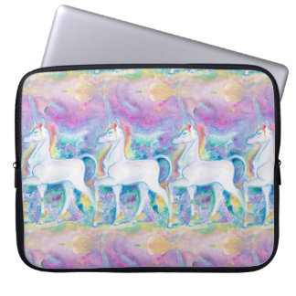 Waterverf Eenhoorns Laptop Sleeve