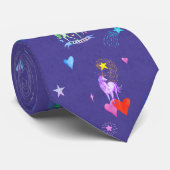 Waterverf Eenhoorns Stropdas (Opgerold)