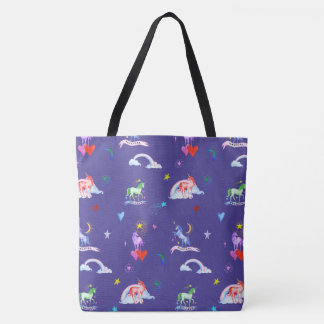 Waterverf Eenhoorns Tote Bag