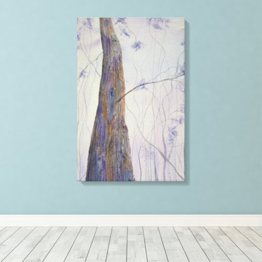 Waterverf eenhout canvas afdruk (Insitu (Houten vloer))