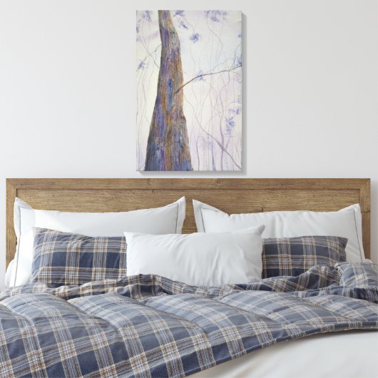 Waterverf eenhout canvas afdruk (Insitu (Slaapkamer))