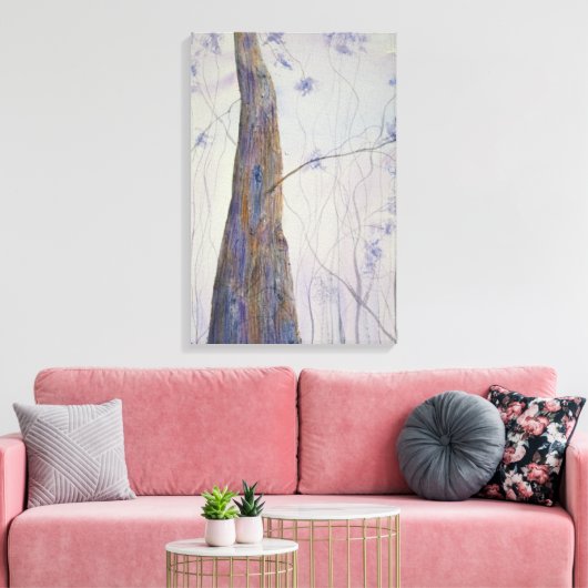 Waterverf eenhout canvas afdruk (Insitu (Woonkamer))