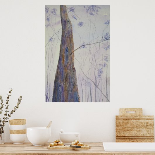 Waterverf eenhout poster (Keuken)