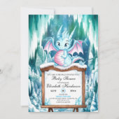 Waterverf Eenvoudig Dragon Baby shower Kaart (Voorkant)