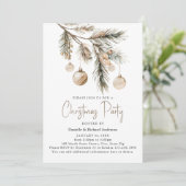 Waterverf Eenvoudig Neutraal Kerstfeest Kaart (Staand voorkant)