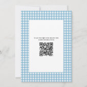 Waterverf Eenvoudige blauwe krab Feast Party QR-co Kaart (Achterkant)