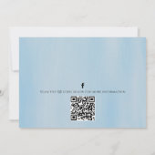 Waterverf Eenvoudige blauwe krab QR-code Sociale m Kaart (Achterkant)