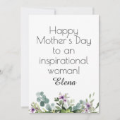 Waterverf eenvoudige bloemen moederfeestkaart feestdagenkaart (Voorkant)