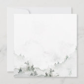 Waterverf Eenvoudige Bos Bruiloft Kaart (Achterkant)