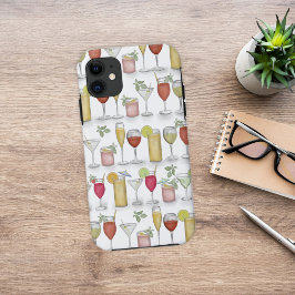 Waterverf Eenvoudige cocktail Drink Whimsical Cute Case-Mate iPhone Case