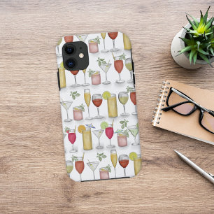 Waterverf Eenvoudige cocktail Drink Whimsical Cute Case-Mate iPhone Case
