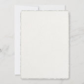 Waterverf Eenvoudige Faux Deckled-Edge bruiloft ui Kaart (Achterkant)