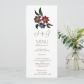 Waterverf Eenvoudige Floral Bouquet - Menu (Staand voorkant)