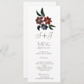 Waterverf Eenvoudige Floral Bouquet - Menu (Voorkant / Achterkant)